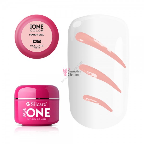 Gel UV Base One Silcare pentru pictura, carving roz Delicate Pink